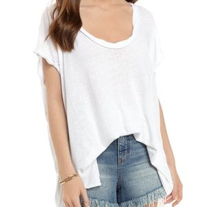 NWT FREE PEOPLE UNDER THE SUN WHITE TEE